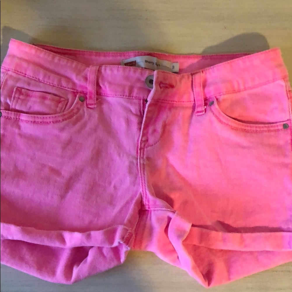 Levi’s pink jean shorts size 3